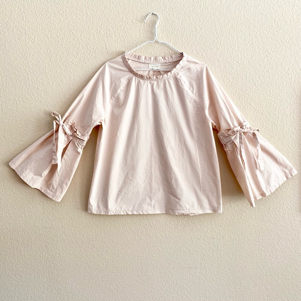 Blouse / Top ~ Mellow Day ~ L - Light Peach Color - 100% Cotton - Like New Cond.